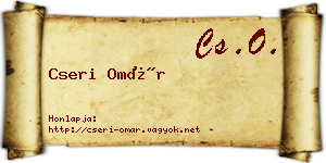 Cseri Omár névjegykártya
